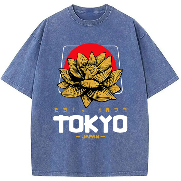 Vintage Tokyo Japan Kanji Souvenir Washed T-Shirt