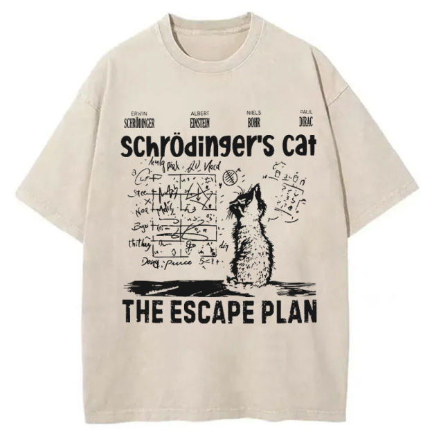 Schrodinger's Cat Washed T-Shirt