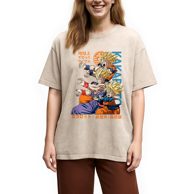 Goku Vintage Japanese Washed T-Shirt