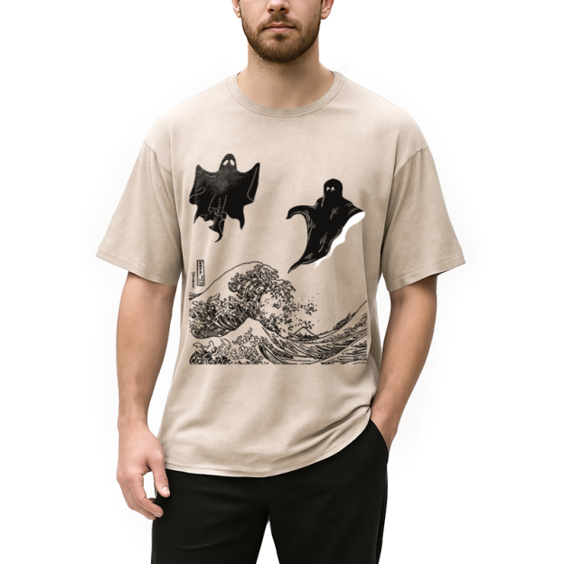 The Wave and Ghosts Washed T-Shirt