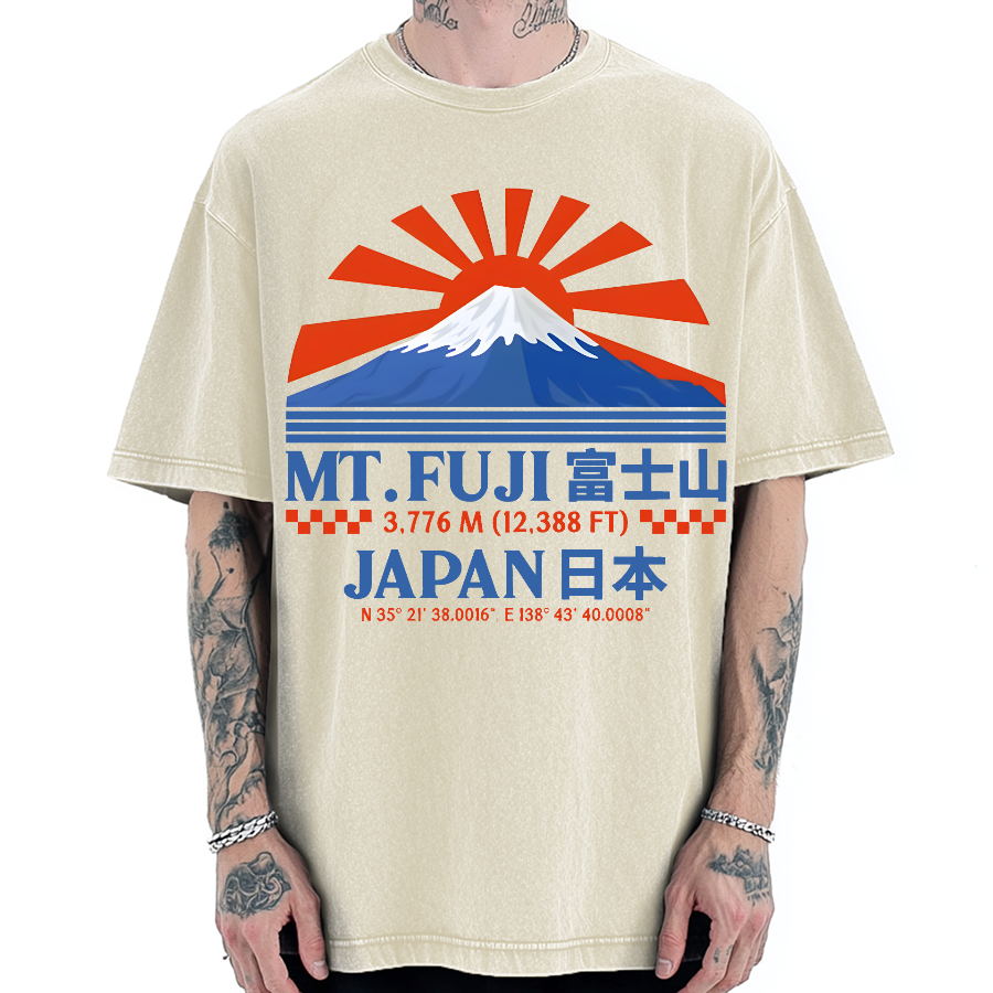 Vintage Japan Mount Fuji Vintage Washed T-shirt