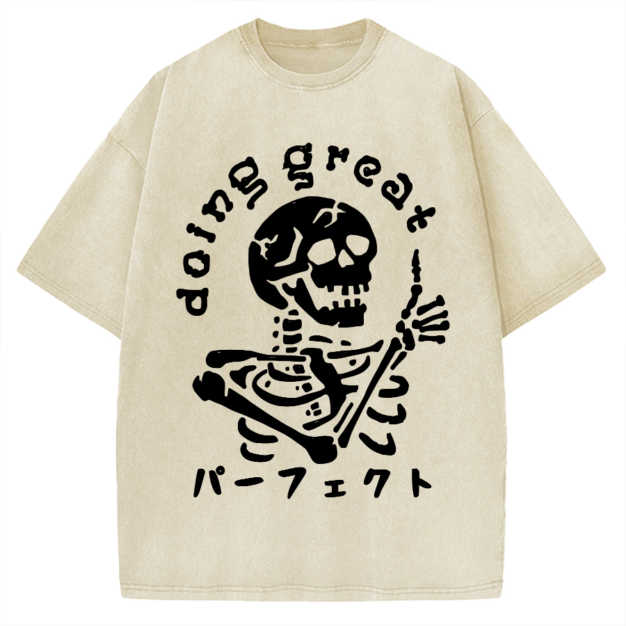 Encouragement Of The Skeleton Vintage Washed T-shirt