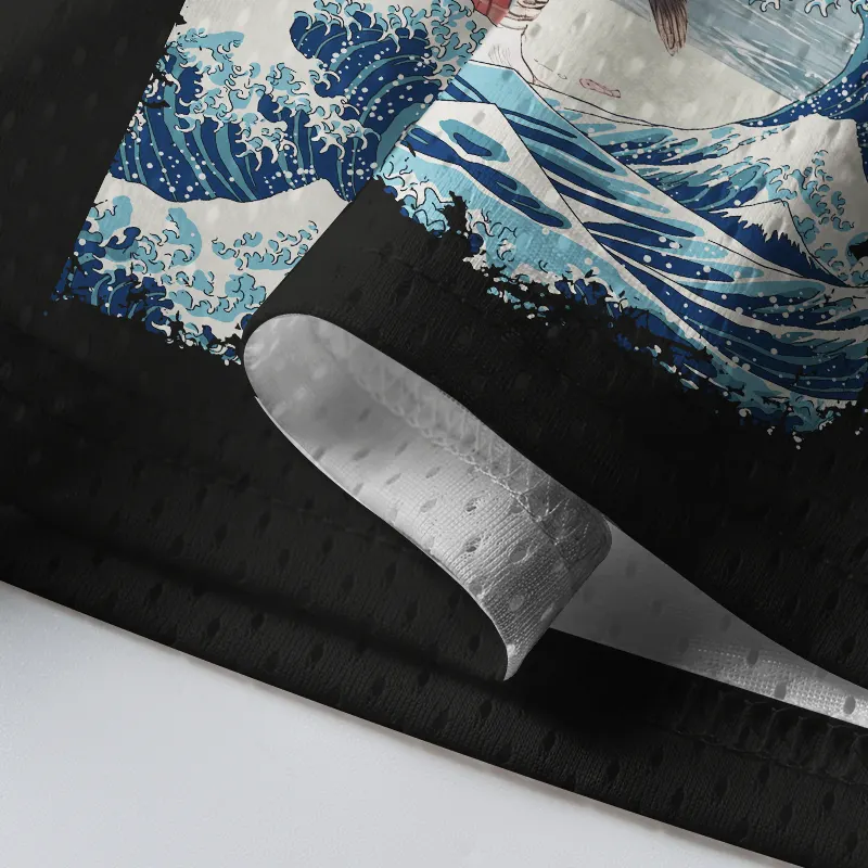 Ronin Neko: The Great Wave Printed Jersey Shirts