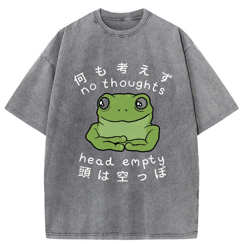 Head Empty Frog Washed Vintage T-Shirt