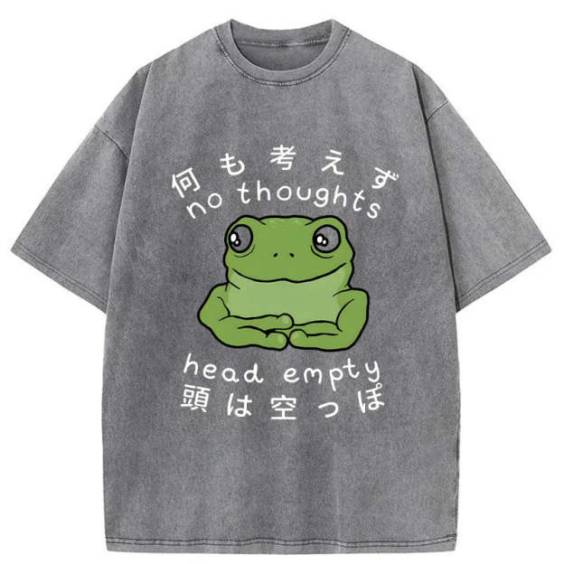 Head Empty Frog Washed Vintage T-Shirt