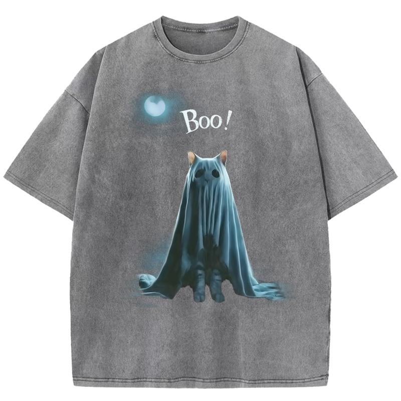   Goast Cat Washed T-Shirt