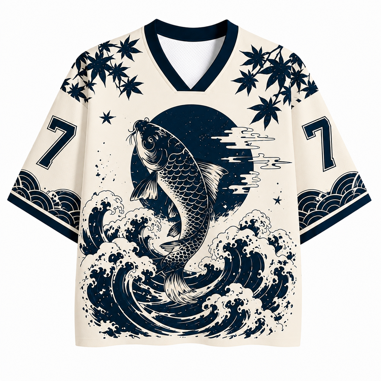 Wave Koi Ukiyo-e Jersey Shirts