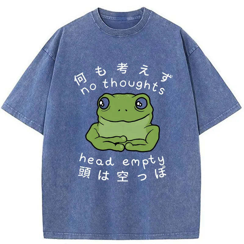 Head Empty Frog Washed Vintage T-Shirt