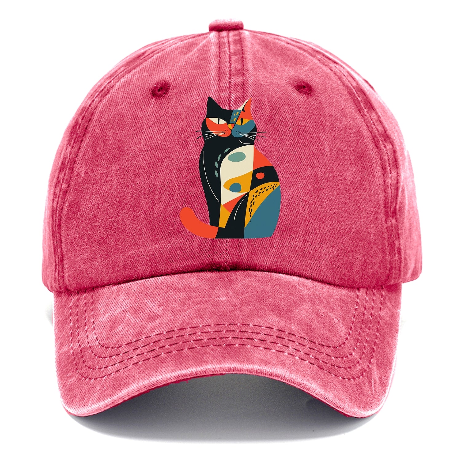Abstract Elegance Colorful Cat Classic Cap