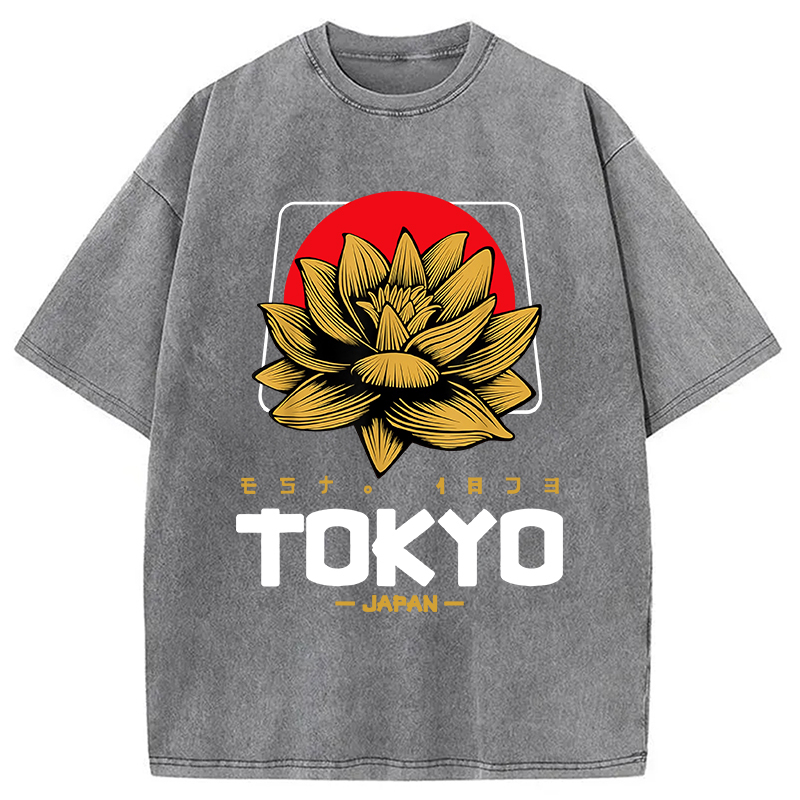 Vintage Tokyo Japan Kanji Souvenir Washed T-Shirt