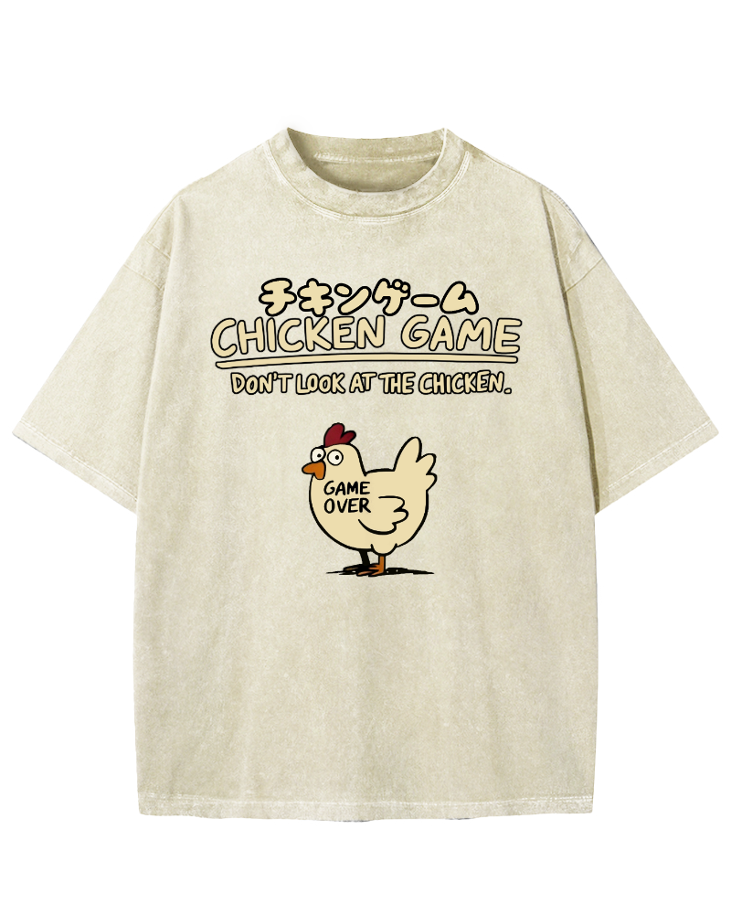 Chicken Game Vintage Washed T-shirt