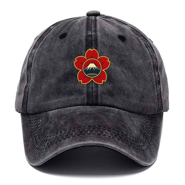 Japanese Cherry Blossom Washed Cap