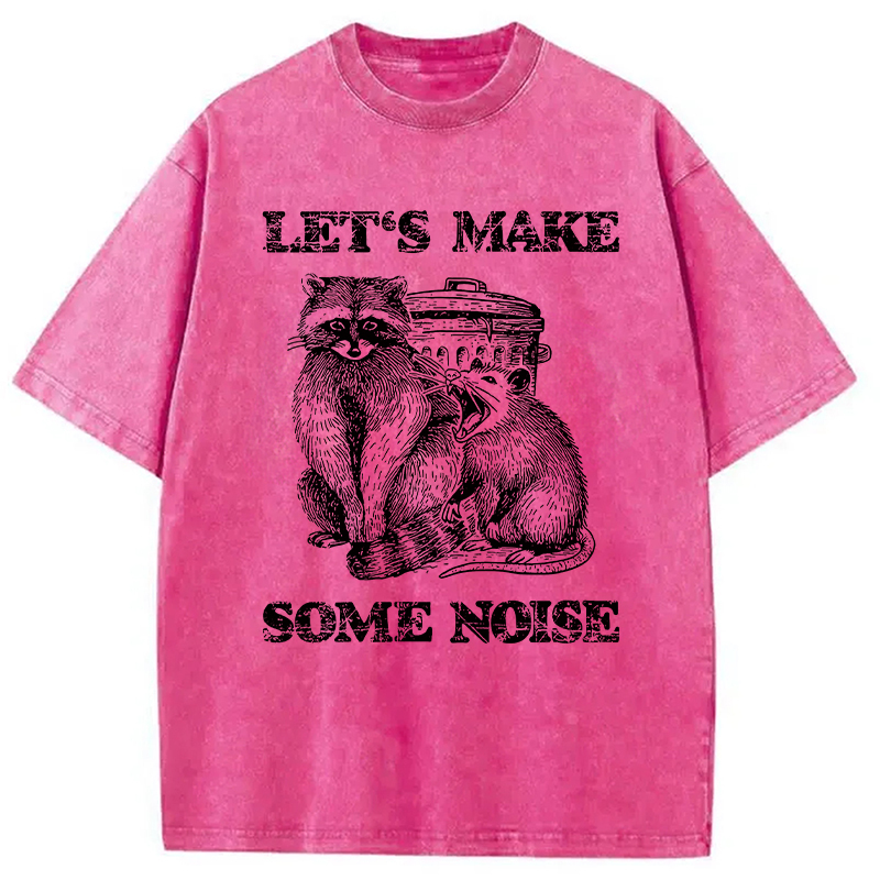 Noisy Raccoons And Possums Washed T-Shirt