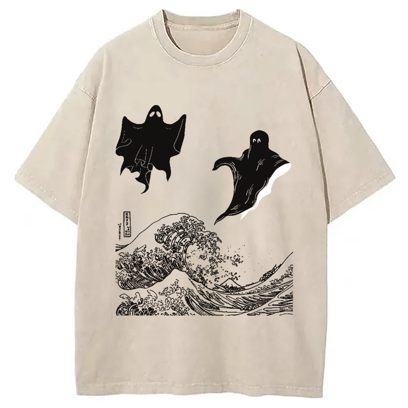 The Wave and Ghosts Washed T-Shirt