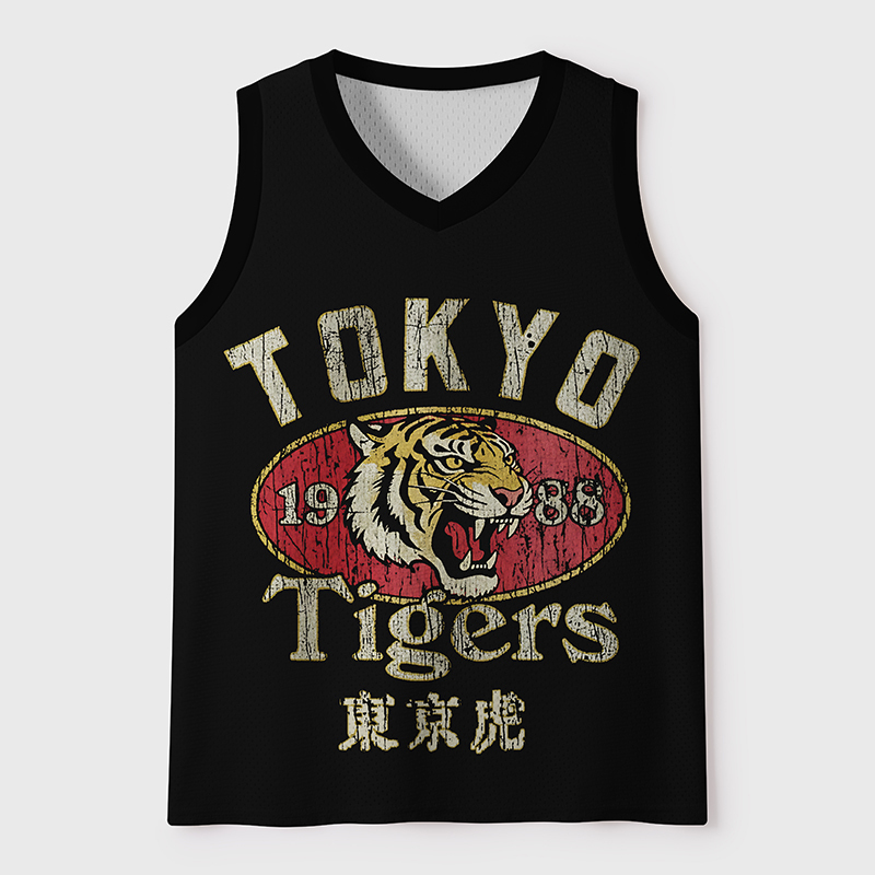 Japanese Tiger Printed Jersey Tank