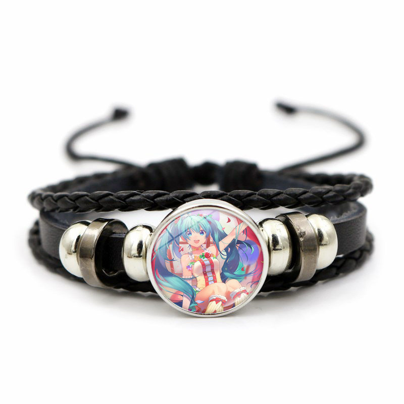 Hatsune Miku Anime Braided Leather Bracelet, Perfect Unisex Daily Gift