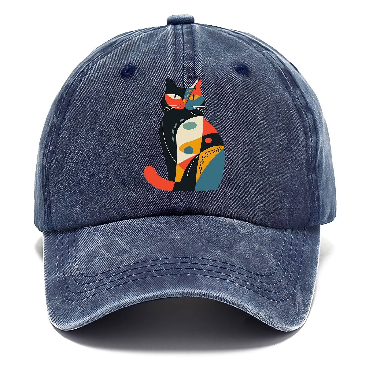 Abstract Elegance Colorful Cat Classic Cap