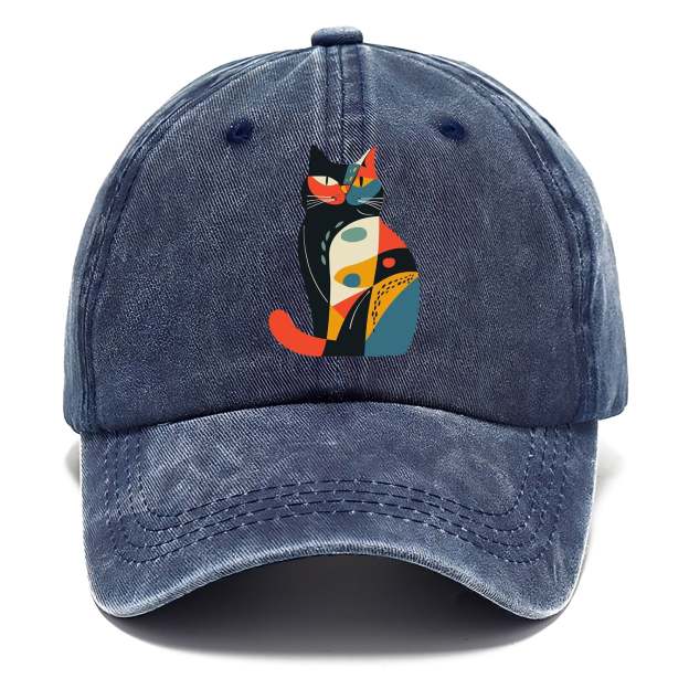 Abstract Elegance Colorful Cat Classic Cap