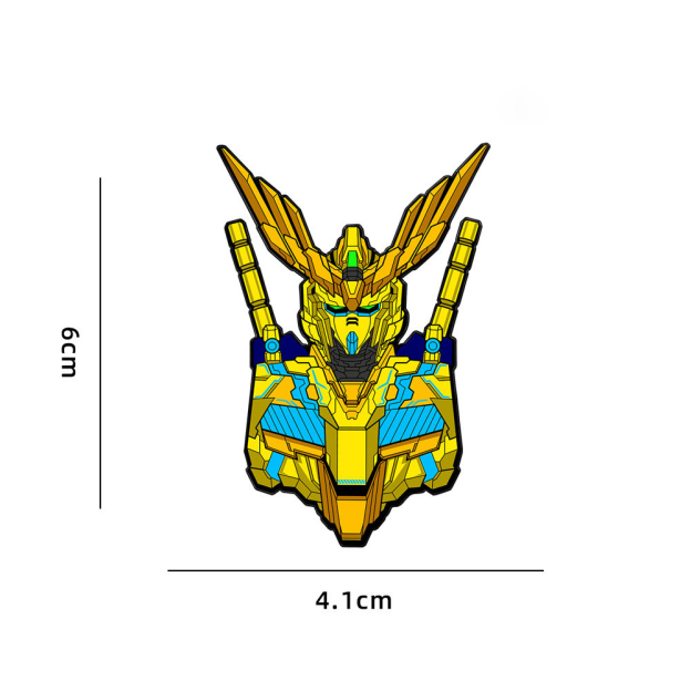 New Mobile Suit Gundam Metal Badge Cartoon Anime Unicorn Phoenix Gundam Set Small Brooch