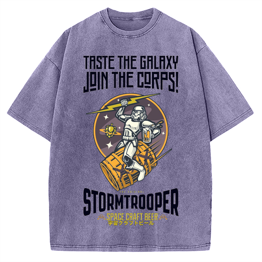 Space Craft Beer REBELLIONS ARE BUILT ON HOPS Vintage Washed T-shirt
