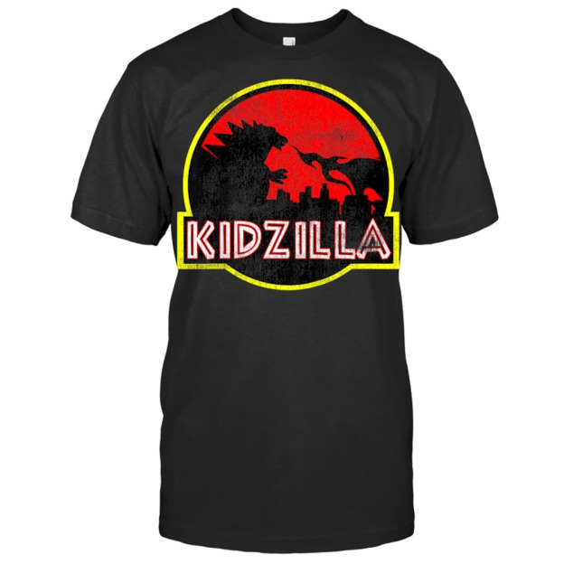 Kids Distressed Funny Birthday Gift Kidzilla Gozila T Shirt