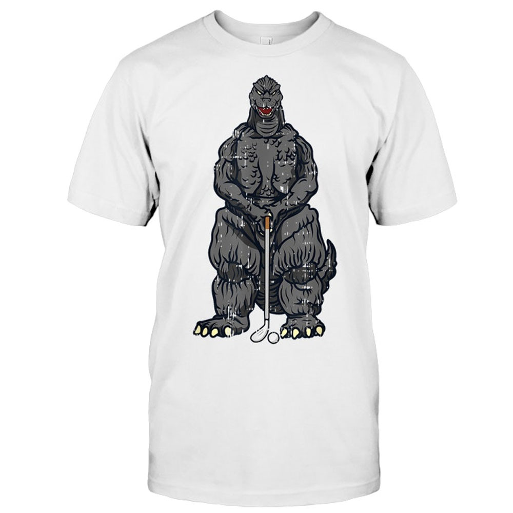 Golf Golfing Movie Monster Gozila T Shirt