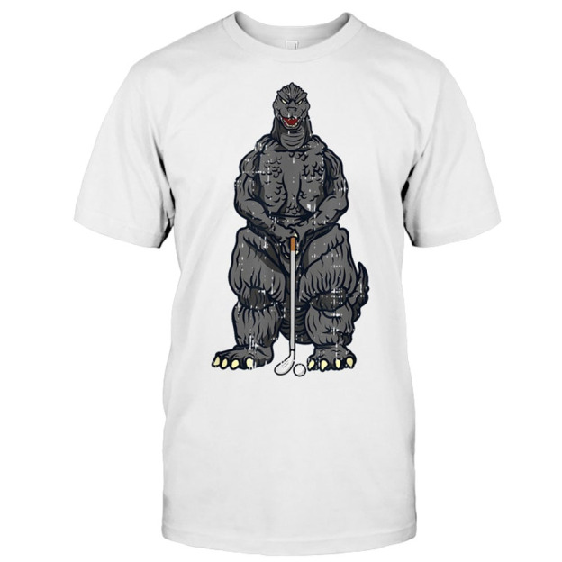 Golf Golfing Movie Monster Gozila T Shirt