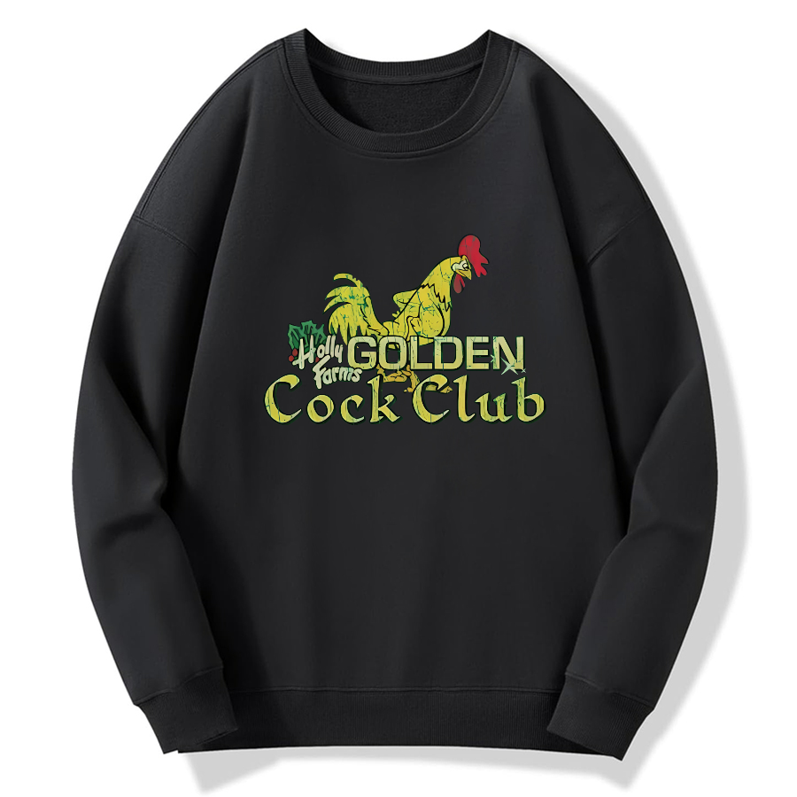 Holly Farms Golden Cock Club Cotton Pullover Sweatshirt