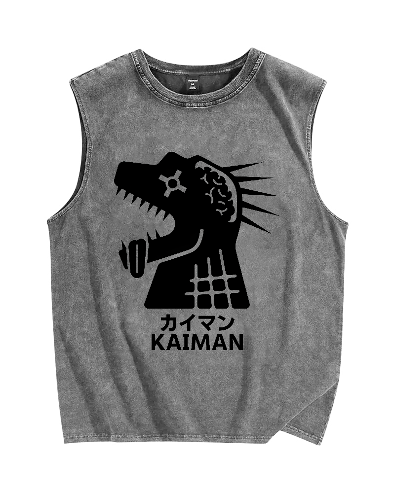 Dorohedoro Kaiman Vintage Distressed Washed Tank Top