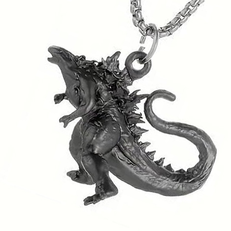 Retro Godzilla Necklace Pendant
