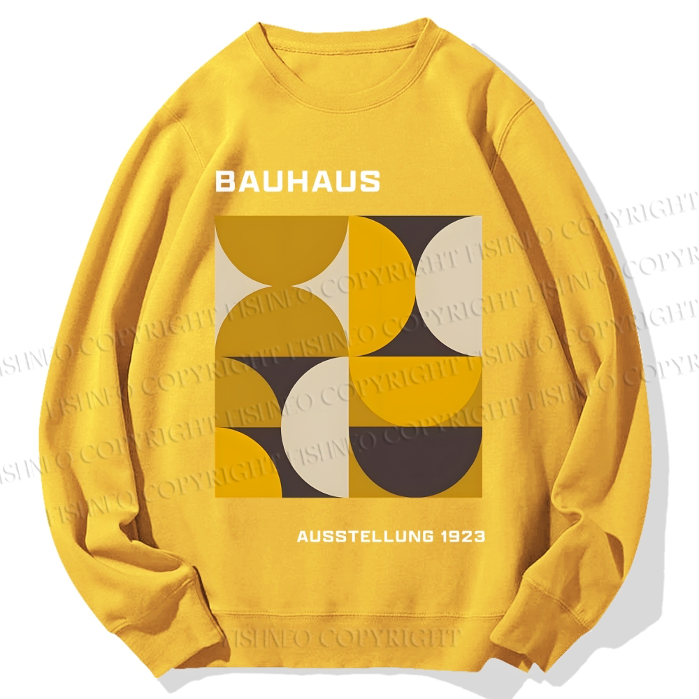 Unisex Bauhaus Geometry Printed Sweatshirt