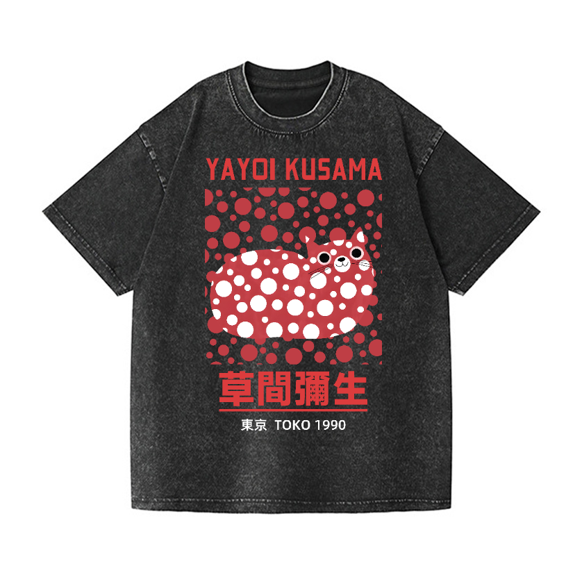 Yayoi Kusama Vintage Wash Japanese Design T-Shirt