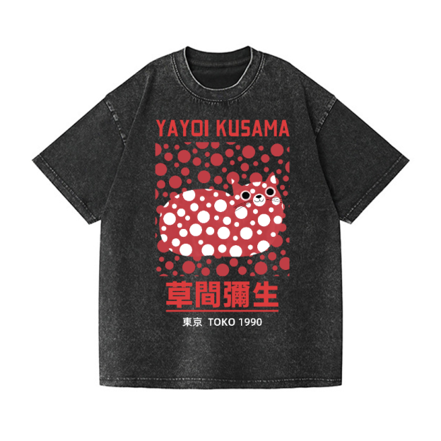 Yayoi Kusama Vintage Wash Japanese Design T-Shirt