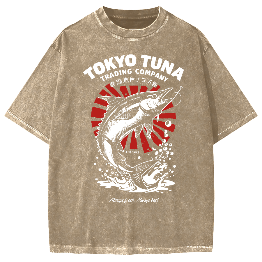 Tokyo Tuna Trading Company Graphic Vintage Washed T-shirt
