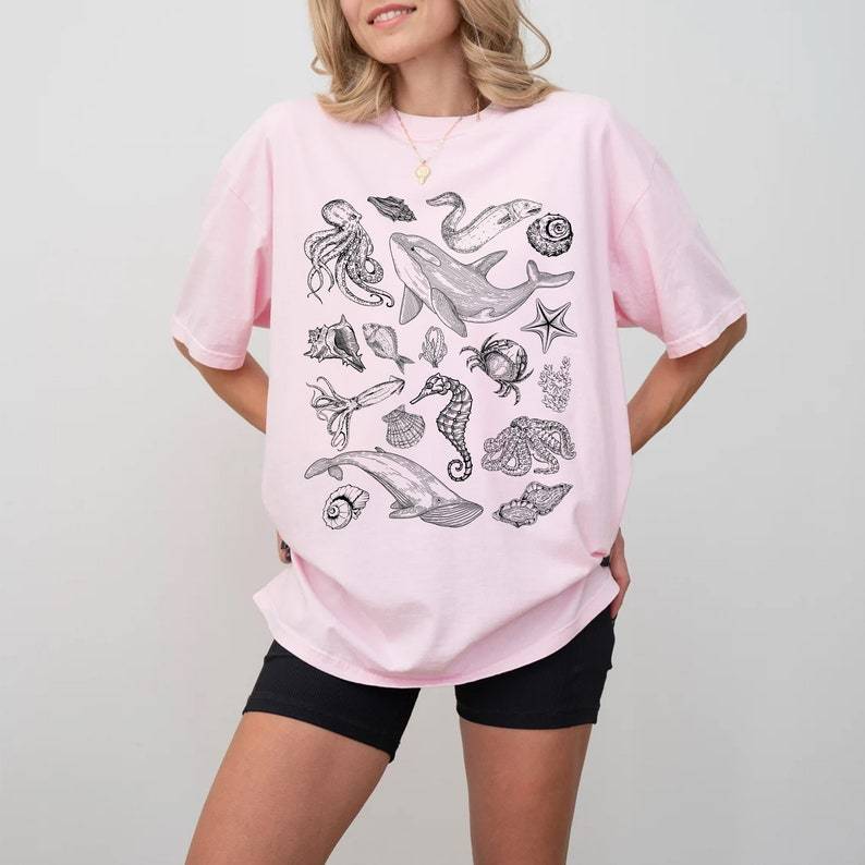 Comfort Colors Sea Animal Shirt, Ocean Nature Gift Tee