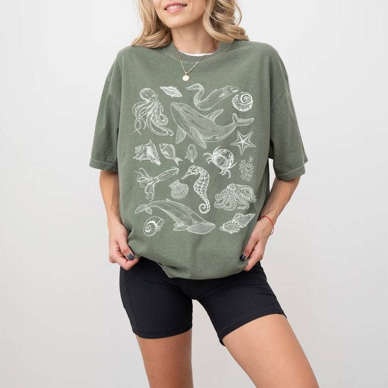 Comfort Colors Sea Animal Shirt, Ocean Nature Gift Tee