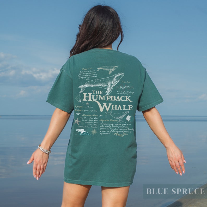 Vintage Humpback Whale T-Shirt, Oceancore Aesthetic, Beach Top