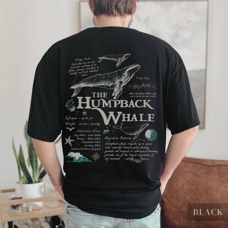 Vintage Humpback Whale T-Shirt, Oceancore Aesthetic, Beach Top