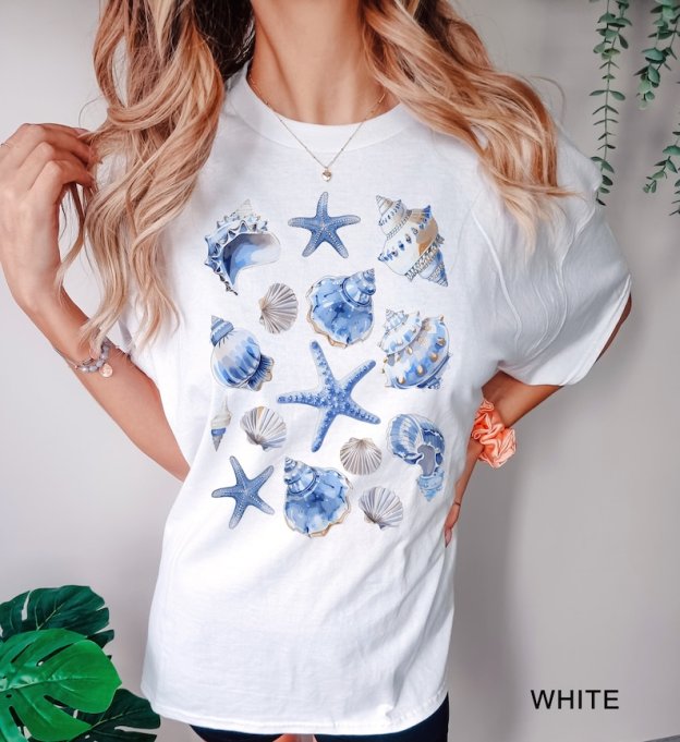 Trendy Ocean Core Sea Creatures & Shells T-Shirt