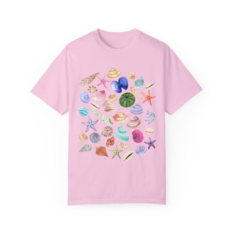 Fisherman Aesthetic Seashells T-Shirt, Nautical, Coastal Surf Shirt