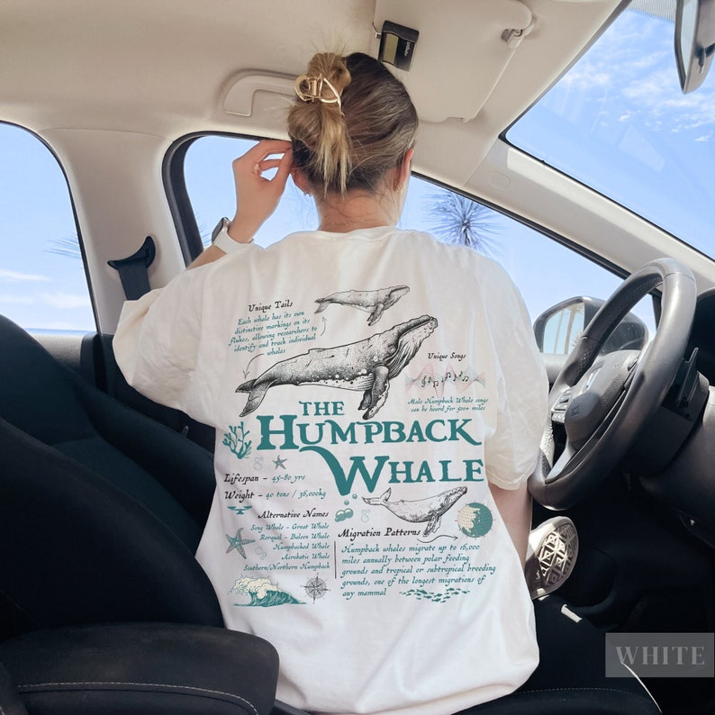 Vintage Humpback Whale T-Shirt, Oceancore Aesthetic, Beach Top