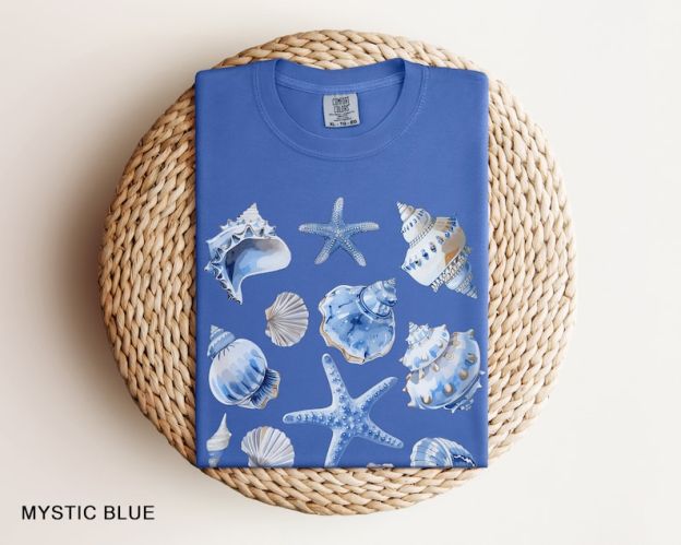 Trendy Ocean Core Sea Creatures & Shells T-Shirt