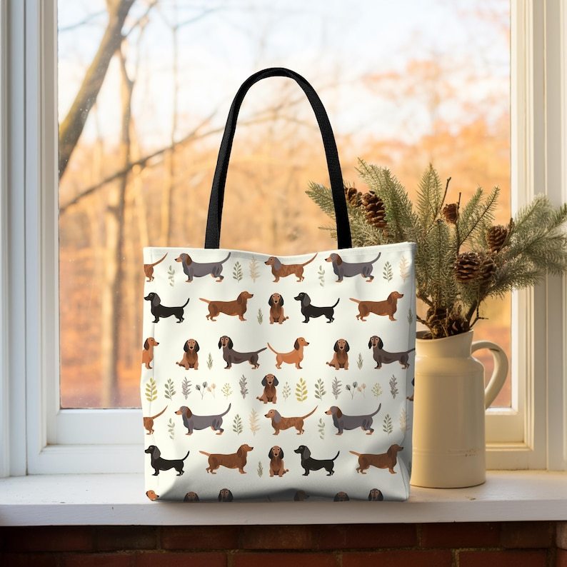 Sausage Dog Gift: Reusable Dachshund Lover Tote Bag