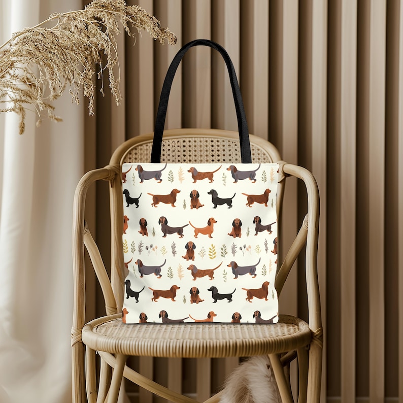 Sausage Dog Gift: Reusable Dachshund Lover Tote Bag