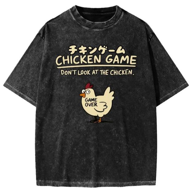 Chicken Game Vintage Washed T-shirt