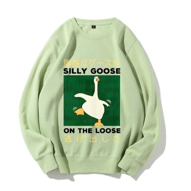Silly Goose On The Loot Cotton Pullover Sweatshirt