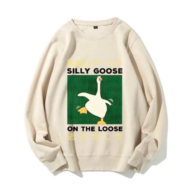 Silly Goose On The Loot Cotton Pullover Sweatshirt