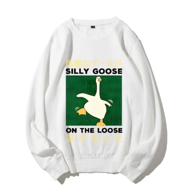 Silly Goose On The Loot Cotton Pullover Sweatshirt