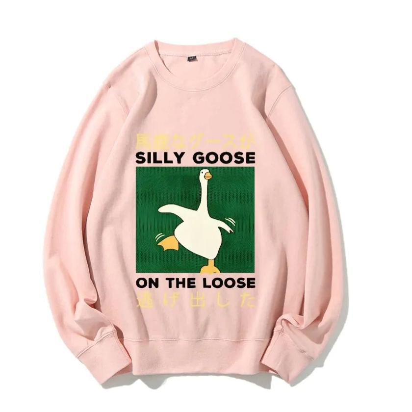 Silly Goose On The Loot Cotton Pullover Sweatshirt