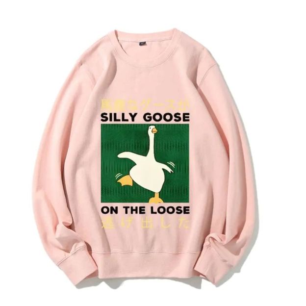 Silly Goose On The Loot Cotton Pullover Sweatshirt